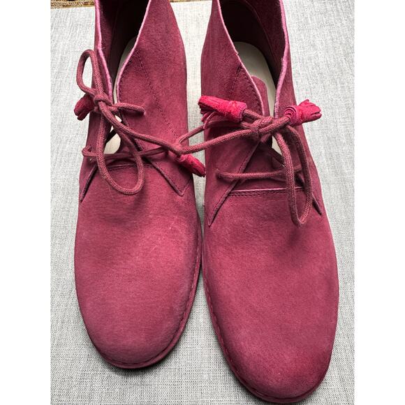 Hush Puppies Womens Shoes Cyra Catelyn Chukka Boot Size 13 Maroon - Picture 11 of 16